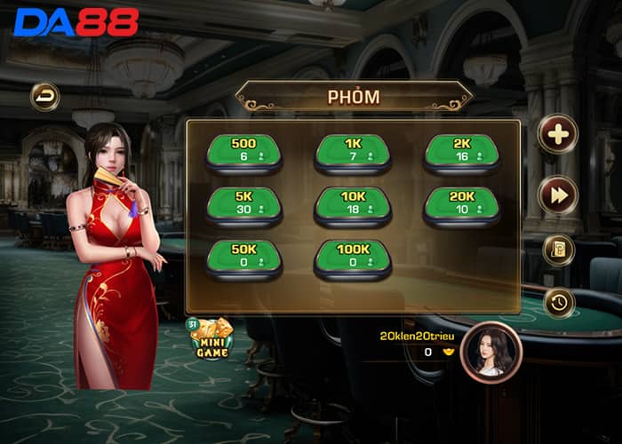 Các bước tham gia chơi Phỏm Online tại Game Bài DA88