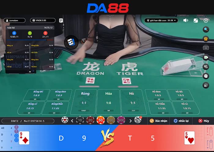 Kinh nghiệm chơi Rồng Hổ Online tại Live Casino DA88